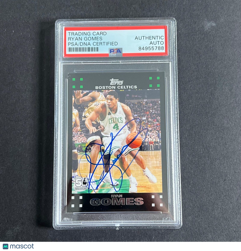 2007-08 Topps #87 Ryan Gomes Signed Card AUTO PSA Slabbed Celtics