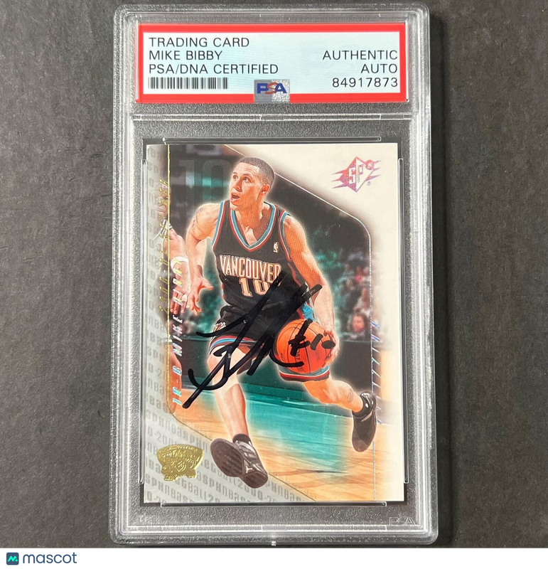 1999-20 Upper Deck #87 Mike Bibby Signed Card AUTO PSA Slabbed Grizzlies