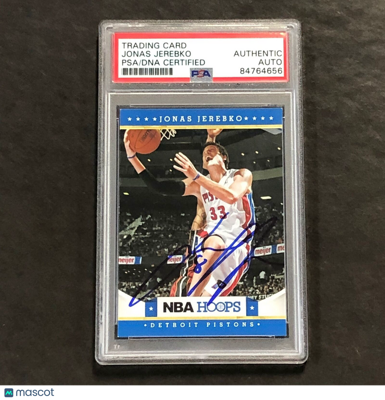 2012-13 NBA Hoops #91 Jonas Jerebko Signed Card Auto PSA Slabbed Pistons