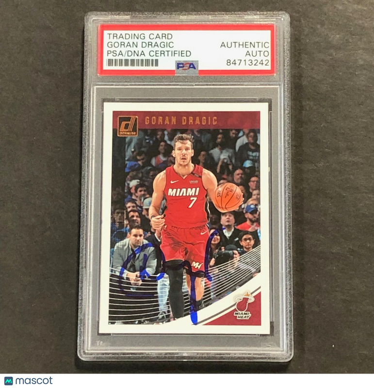 2018-19 Panini Donruss #5 Goran Dragic Signed Card AUTO PSA/DNA Slabbed Heat