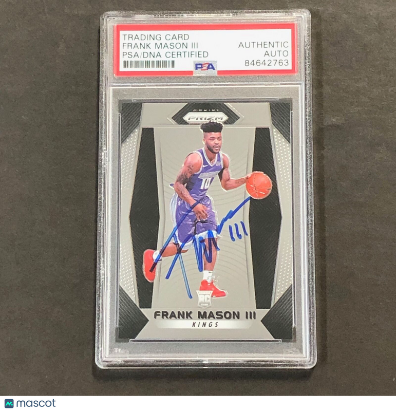 2017-18 Panini Prizm #26 Frank Mason III Signed Card AUTO PSA Slabbed RC Kings