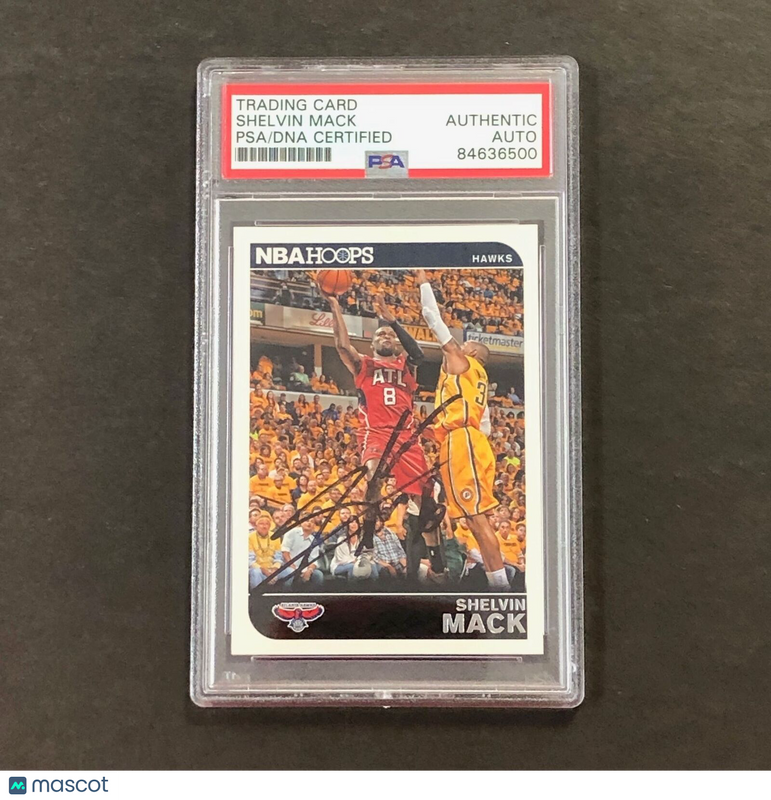 2014-15 Panini NBA Hoops #101 Shelvin Mack Signed Card AUTO PSA Slabbed Hawks