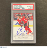 2018-19 Upper Deck Update #504 Dylan Strome Signed Card AUTO PSA slabbed Blackha