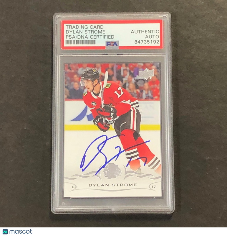 2018-19 Upper Deck Update #504 Dylan Strome Signed Card AUTO PSA slabbed Blackha