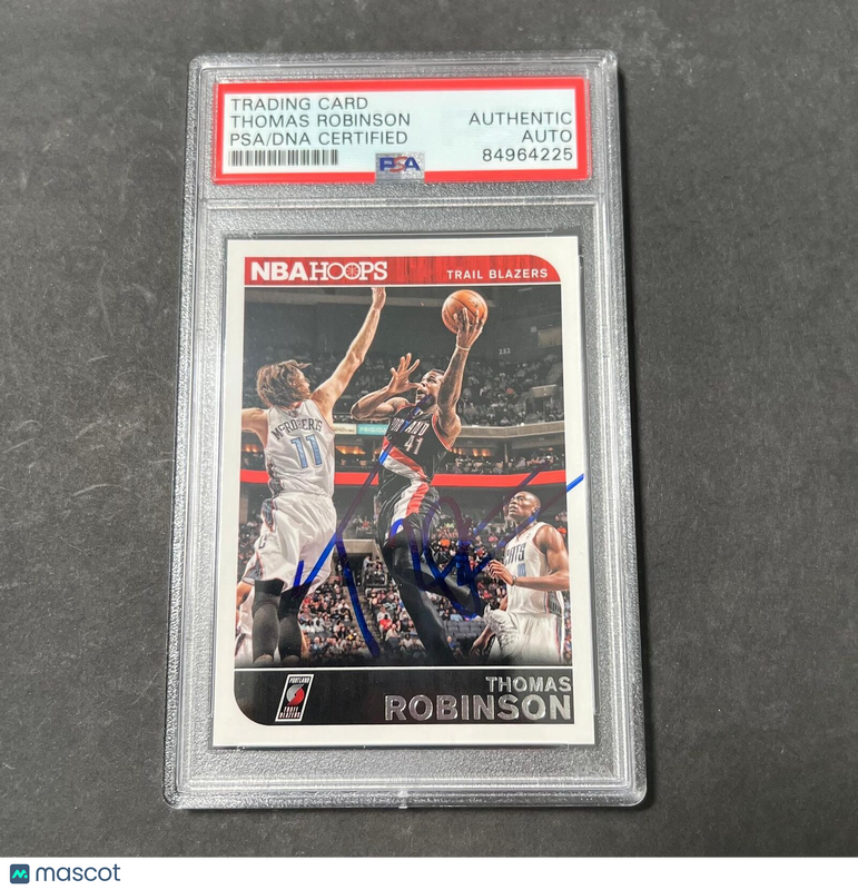 2014-15 NBA Hoops #206 Thomas Robinson Signed Card AUTO PSA Slabbed Trailblazers