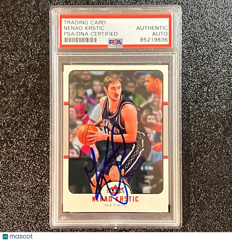 2006 NBA Fleer #121 Nenad Krstic Signed Card AUTO PSA Slabbed Nets