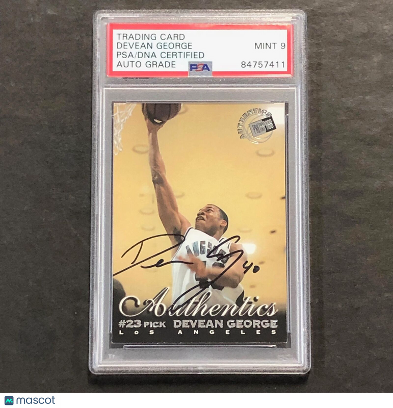 1999 Press Pass Authentics #18 Devean George Signed Card MINT 9 PSA Slabbed