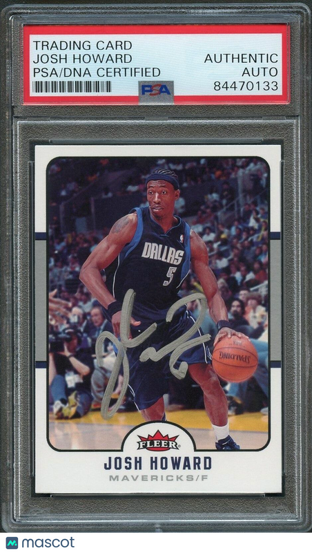 2006-07 Fleer #38 Josh Howard Signed Card AUTO PSA/DNA Slabbed Mavericks