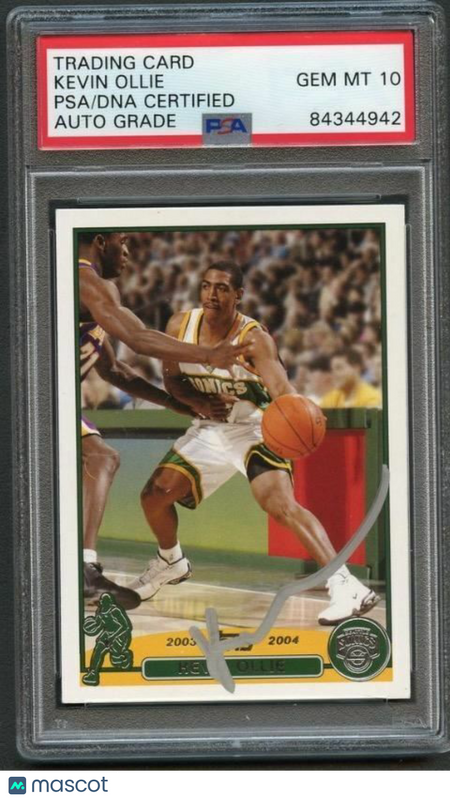 2003-04 Topps #40 Kevin Ollie Signed Card AUTO Grade 10 PSA Slabbed Sonics
