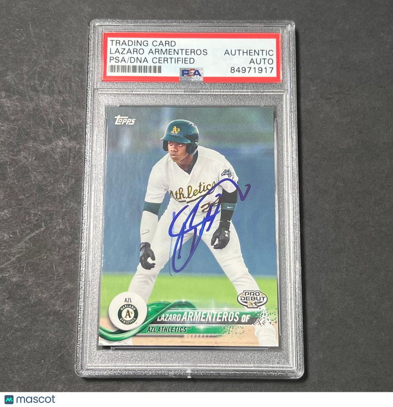2018 Topps Pro Debut #154 Lazaro Armenteros Signed Card PSA Slabbed Auto Oakland