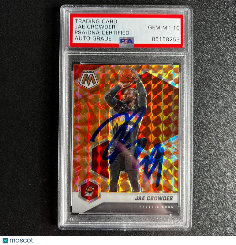 2020-21 Panini Mosaic #185 Jae Crowder Signed Card AUTO 10 PSA Slabbed Grizzlies