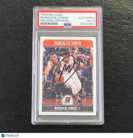2017-18 NBA Hoops #202 Marquese Chriss Signed Card AUTO PSA Slabbed Suns