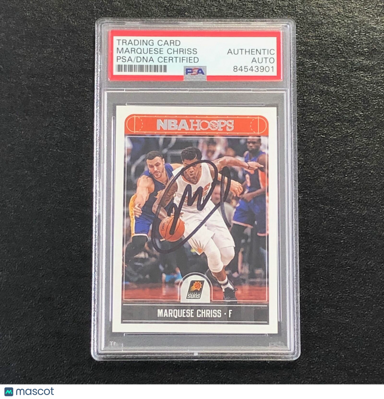 2017-18 NBA Hoops #202 Marquese Chriss Signed Card AUTO PSA Slabbed Suns