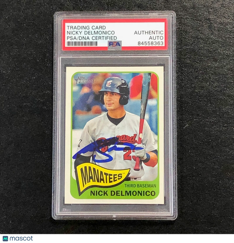 2014 Topps Heritage Minors #37 Nicky Delmonico Signed Card PSA Slabbed Auto Orio