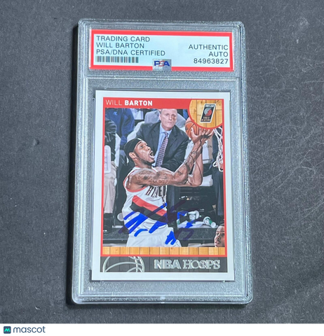 2013-14 NBA Hoops #150 Will Barton signed Auto Card PSA/DNA Slabbed Trail Blazer