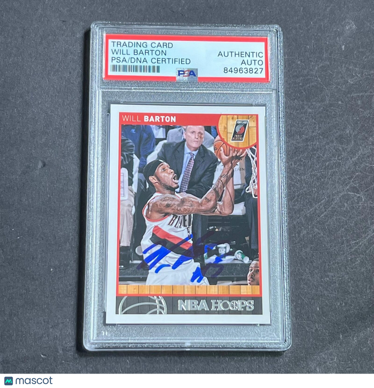 2013-14 NBA Hoops #150 Will Barton signed Auto Card PSA/DNA Slabbed Trail Blazer