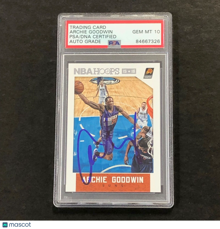 2015-16 NBA Hoops#38 Archie Goodwin Signed Card Auto 10 PSA Slabbed Suns