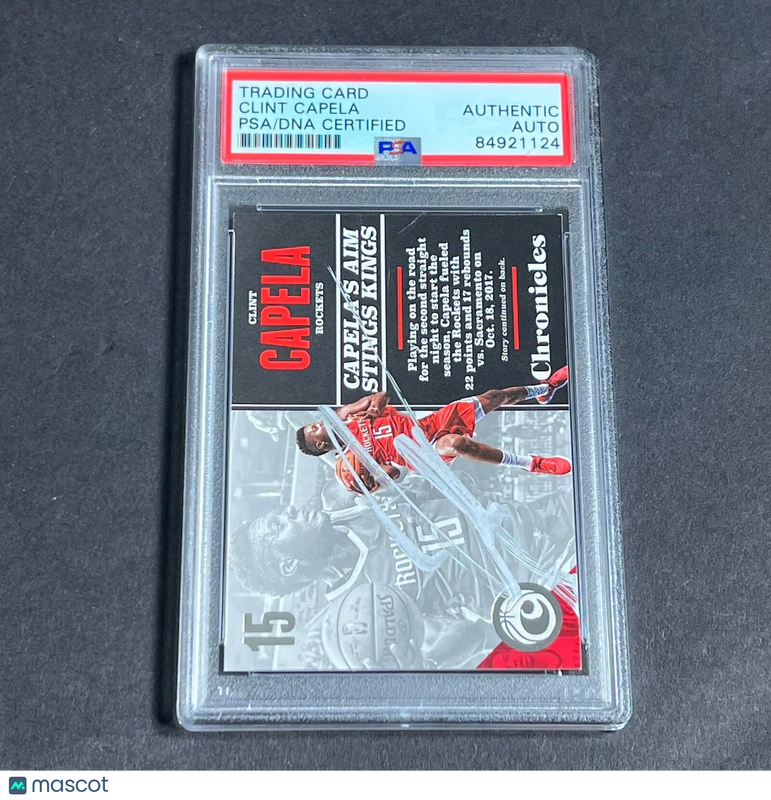 2017-18 Panini Chronicles #70 Clint Capela Signed Card AUTO PSA/DNA Slabbed Rock