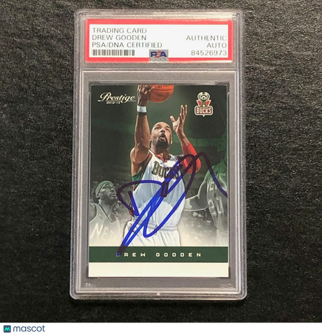 2012-13 Panini Prestige #56 Drew Gooden Signed Card AUTO PSA/DNA Slabbed Bucks