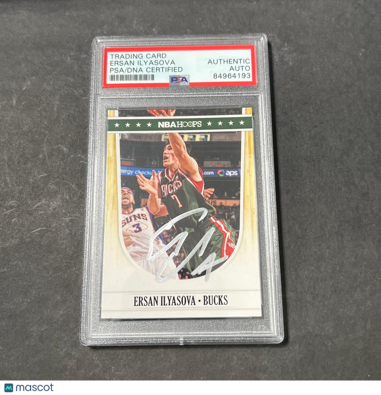 2011-12 NBA Hoops #126 Ersan Ilyasova Signed Card AUTO PSA Slabbed Bucks