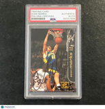 1998-99 Press Pass Double Threat #28 Sean Marks Signed Card AUTO PSA Slabbed Cal