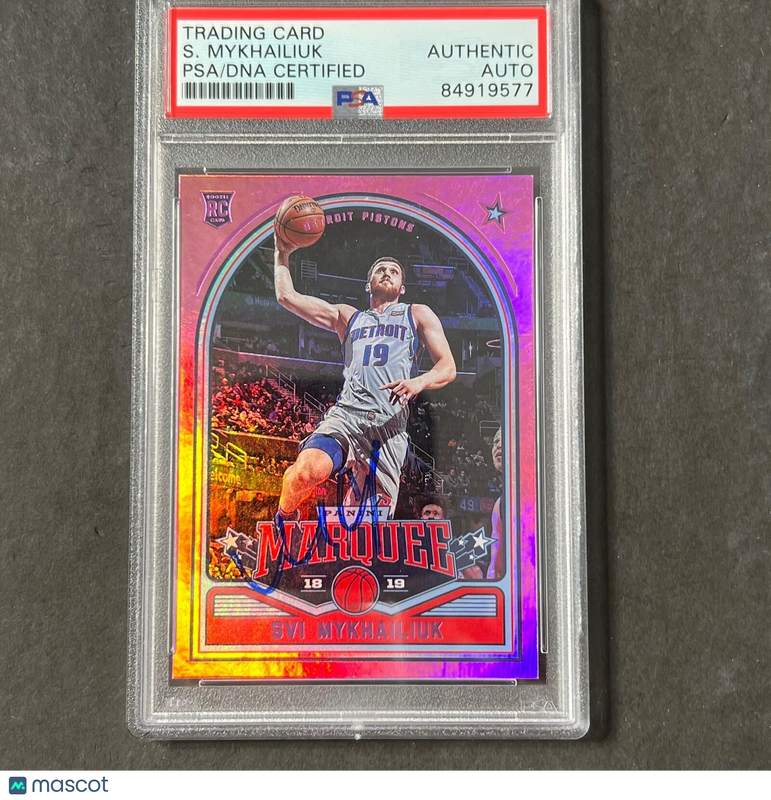 2018-19 Panini Chronicles #260 Svi Mykhailiuk Signed Card AUTO PSA Slabbed RC Pi