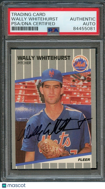 1989 Fleer Update Baseball # U-103 Wally Whitehurst Signed Card PSA Slabbed Auto