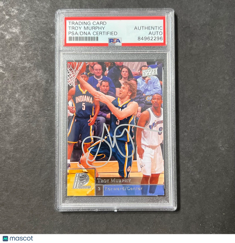 2009-10 Upper Deck #70 Troy Murphy Signed Card AUTO PSA Slabbed Pacers