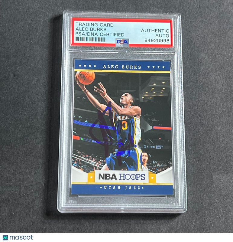 2012-13 NBA Hoops #233 Alec Burks Signed Card AUTO PSA Slabbed Jazz