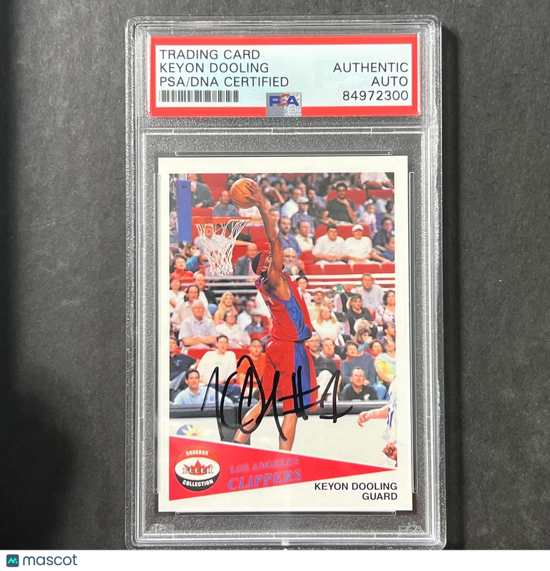 2001-02 Fleer #45 Keyon Dooling Signed Card AUTO PSA Slabbed Clippers