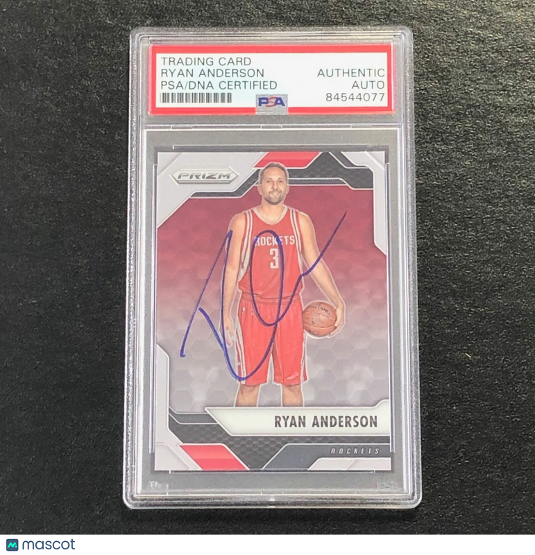 2016-17 Panini Prizm #226 Ryan Anderson Signed Card AUTO PSA Slabbed Rockets