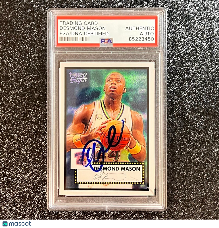 2008 Topps Chrome 1952 Style #15 Desmond Mason Signed Card AUTO PSA/DNA Slabbed