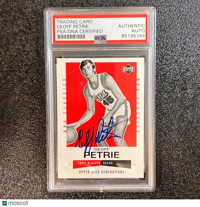 2002-03 Upper Deck #161 Geoff Petrie Signed Card AUTO PSA Slabbed Blazers