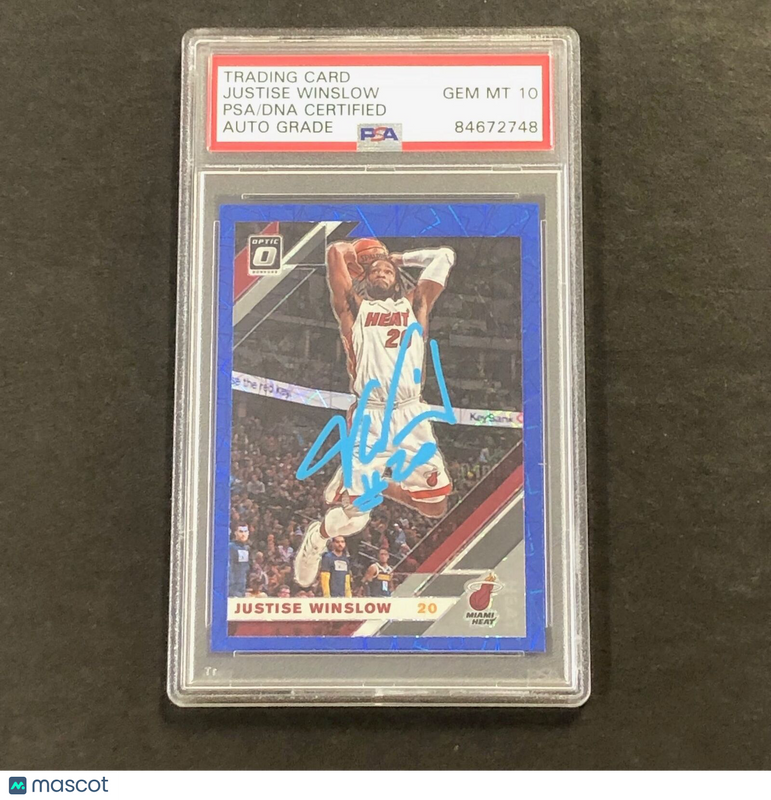 2019-20 Panini Donruss Optic #21 Justise Winslow Signed Card AUTO PSA/DNA Slabbe