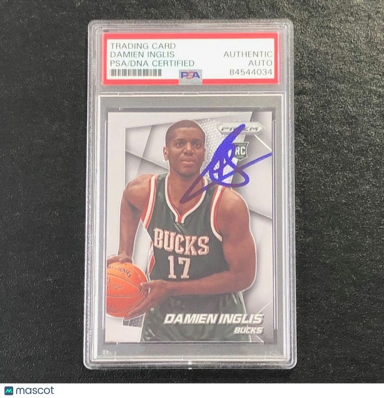 2014-15 Panini Prizm #299 Damien Inglis Signed Card AUTO PSA Slabbed RC Bucks