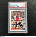 1992-93 Upper Deck #187 Hersey Hawkins Signed Card AUTO PSA Slabbed 76ers