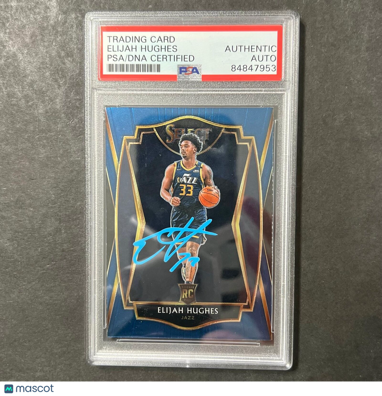 2020-21 Panini Select #168 Elijah Hughes Signed AUTO Grade PSA Slabbed RC Jazz
