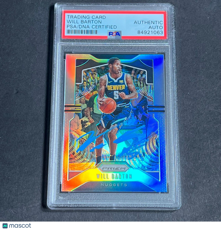 2019-20 Panini Prizm #85 Will Barton Signed Card PSA Slabbed Nuggets