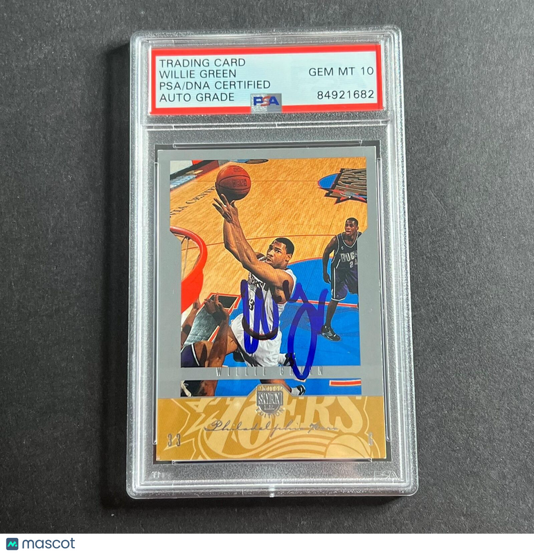 2004-05 Fleer Basketball #49 Willie Green Signed Card AUTO 10 PSA Slabbed 76ers