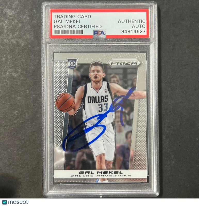 2013-14 Panini Prizm #297 Gal Mekel Signed Card AUTO PSA Slabbed Mavericks