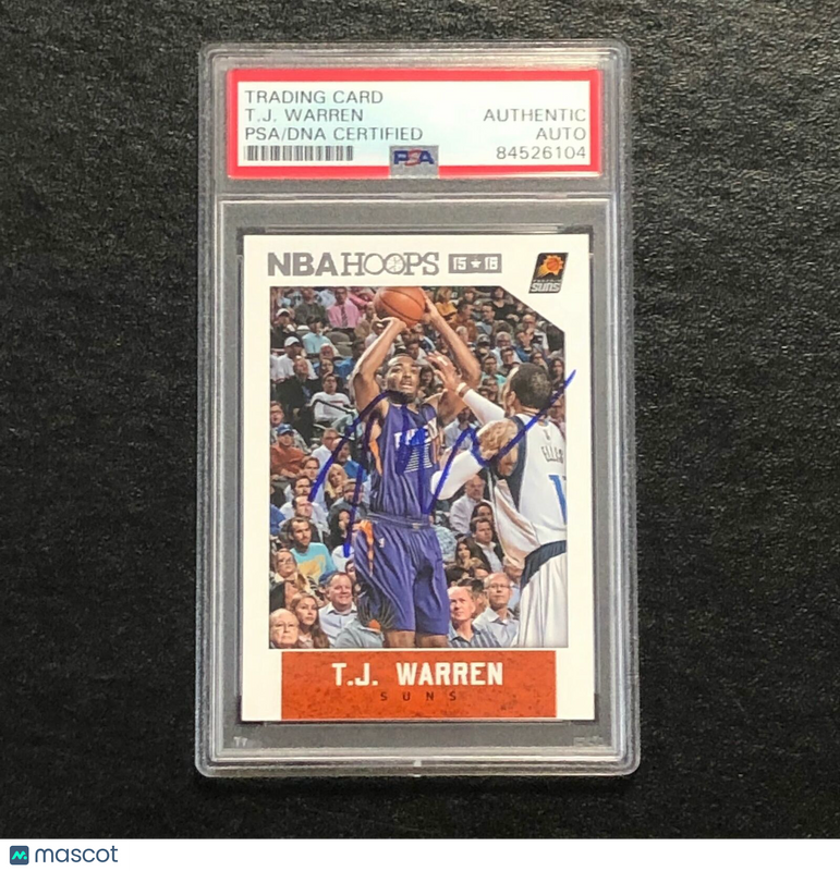 2015-16 NBA HOOPS #80 TJ WARREN Signed Card AUTO PSA Slabbed Suns