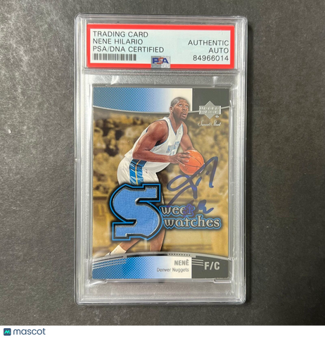 2004 Upper Deck Sweet Watches #SW-NH Nene Hilario Signed AUTO PSA Slabbed Nugget