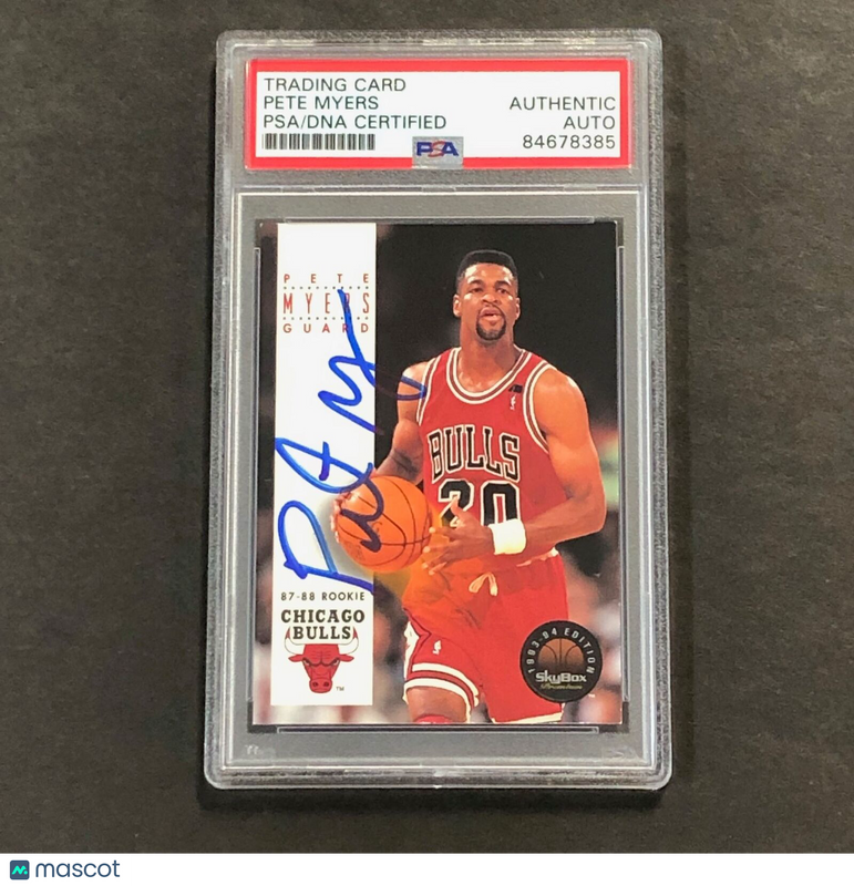 1993-94 Skybox #208 Pete Myers Signed Card PSA Slabbed RC Bulls