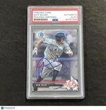 2017 Topps Bowman Chrome #BCP-77 Nick Solak Signed Card AUTO PSA Slabbed Yankees