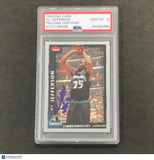 2008-09 Fleer #185 Al Jefferson Signed Card AUTO 10 PSA Slabbed Timberwolves