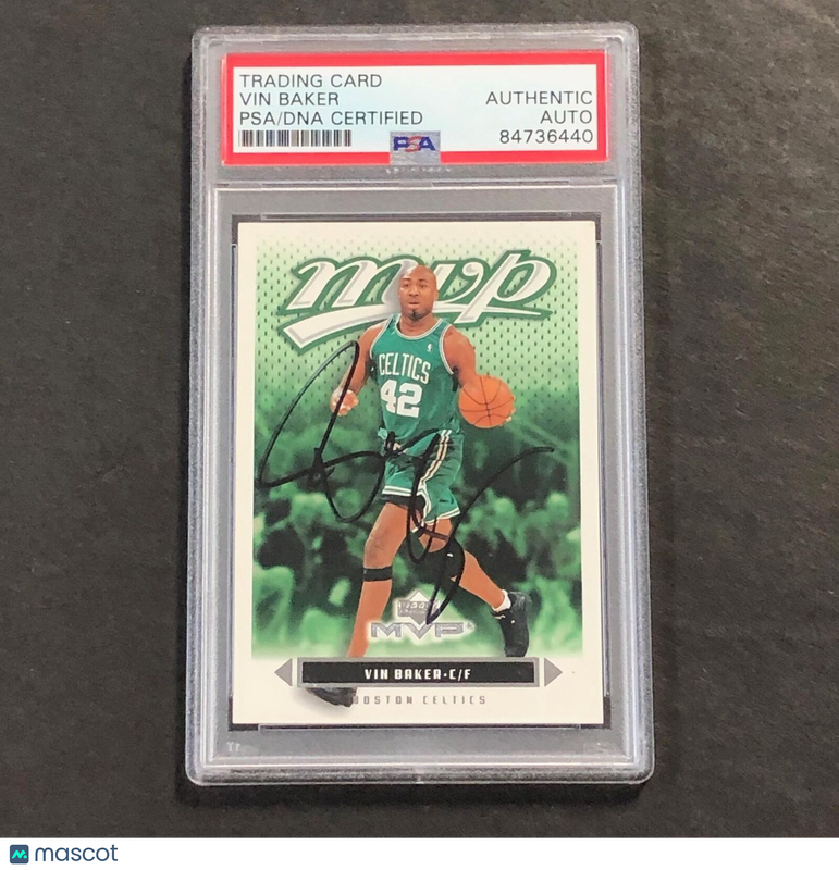 2003-04 Upper Deck MVP #13 Vin Baker Signed Card AUTO PSA/DNA Slabbed Celtics