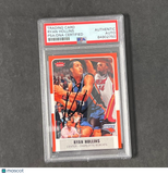 2006 Fleer #73 Ryan Hollins Signed Card AUTO PSA Slabbed RC Bobcats
