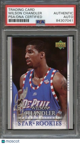 2007-08 Upper Deck First Edition #223 Wilson Chandler Signed Card AUTO PSA Slabb