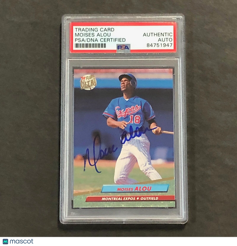 1992 Fleer Ultra #511 Moises Alou Signed Card AUTO PSA Slabbed Expos