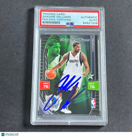 2009-10 Adrenalyn XL Shawne Williams Signed Card AUTO PSA Slabbed Mavericks